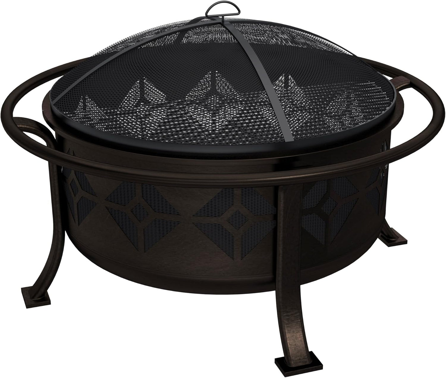 Pleasant Hearth Sunderland Deep Round Bowl Fire Pit, 36-Inch