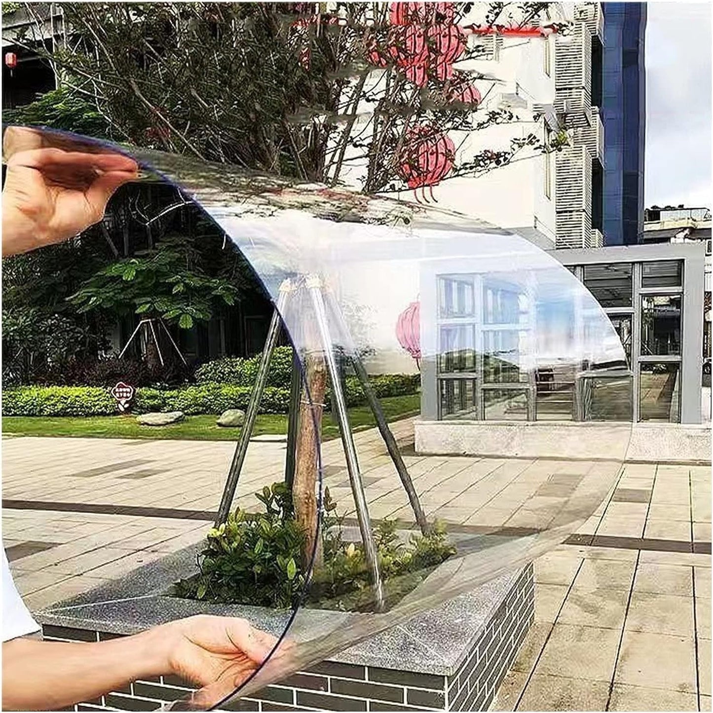 Polycarbonate Sheet, Polycarbonate Roof Sheet Transparent Greenhouse Panels 2mm Thick Clear Heat-Insulating Cover for Roofs Sunrooms Shed Canopy