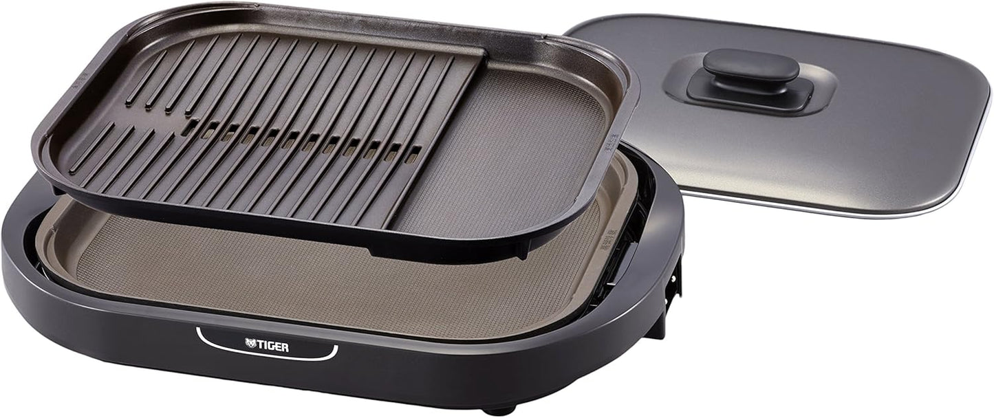 TIGER HOT PLATE (PLATE 2 TYPES)"MOU 1 MAI" (One Moe) CRC-B201-T (Brown)【Japan Domestic genuine products】