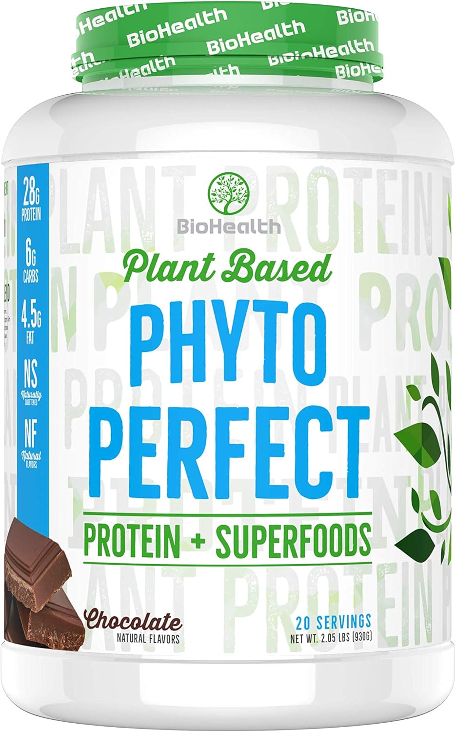 Phyto Perfect Chocolate (2lb) | Vegan Protein Plus Superfoods | Protein Plus Organic Veggies and Organic Fruits
