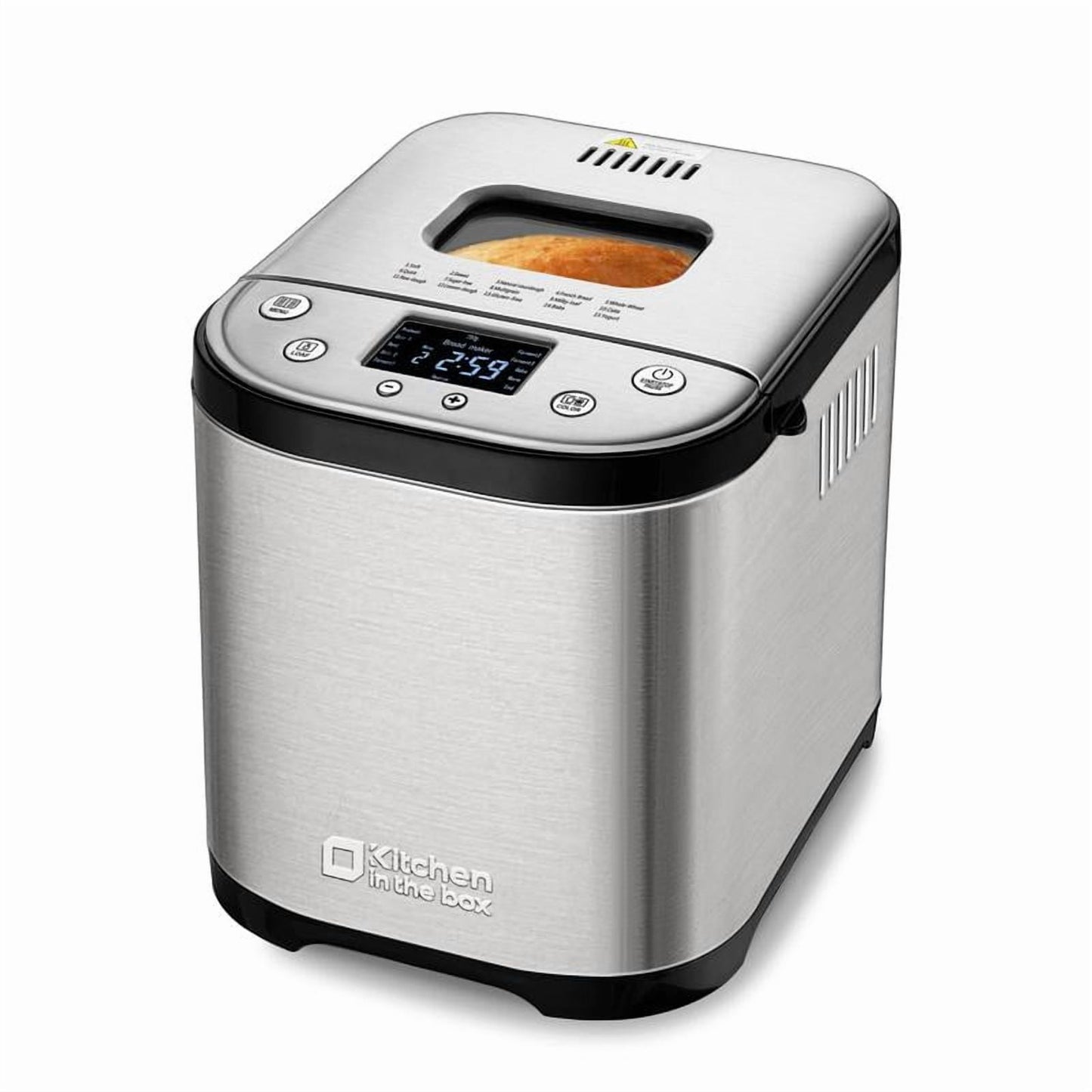 Automatic Bread Maker, 2LB 1.5LB 1LB Bread Maker Machine with with Gluten-Free Setting, 15-in-1 Stainless Steel Bread Maker with Recipes