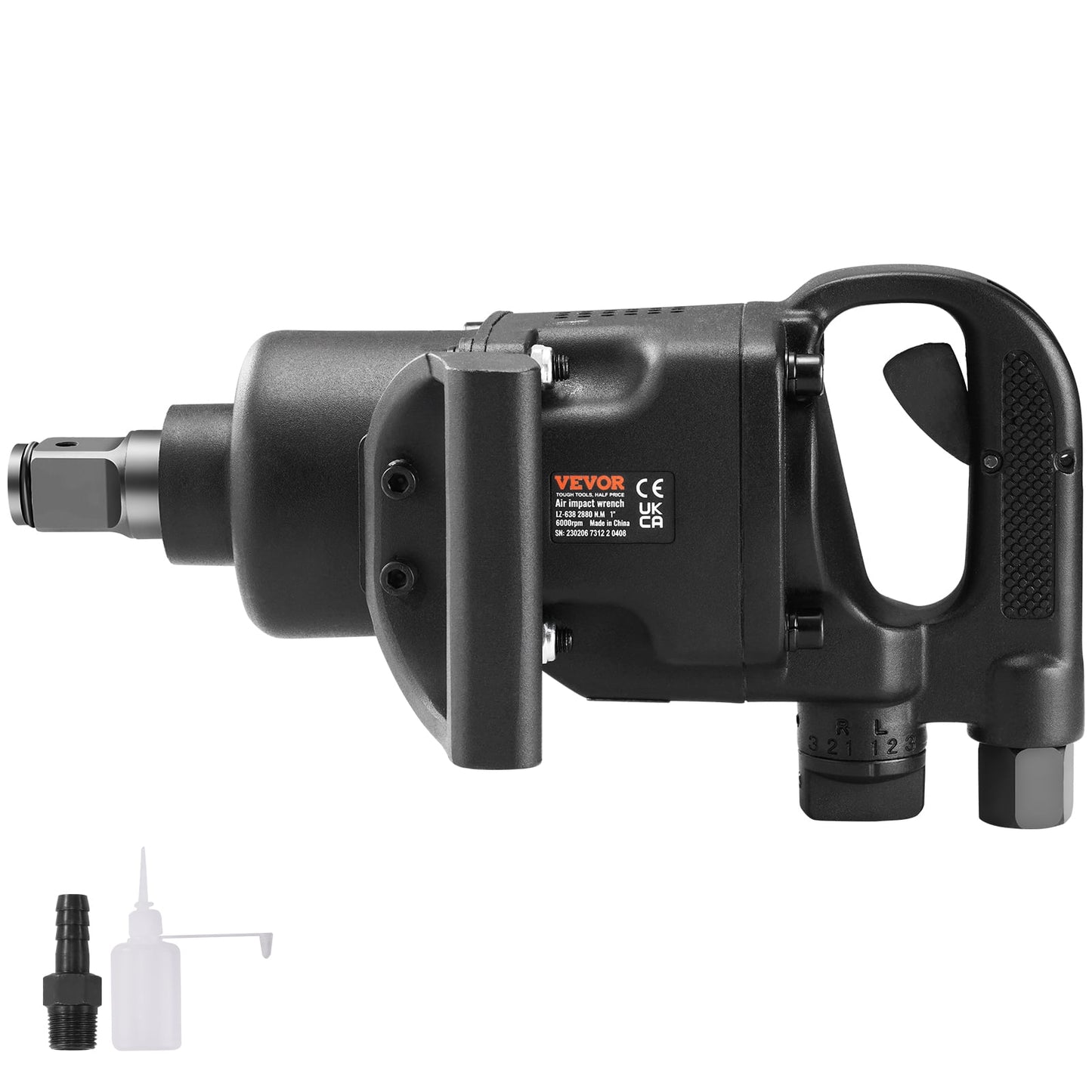 BENTISM 1 Inch Air Impact Wrench, Up to 2730 ft-lbs Reverse Torque Output 1" Pneumatic Impact Gun Lightweight w/ 2 Handles for Heavy Duty Repairs and Maintenance