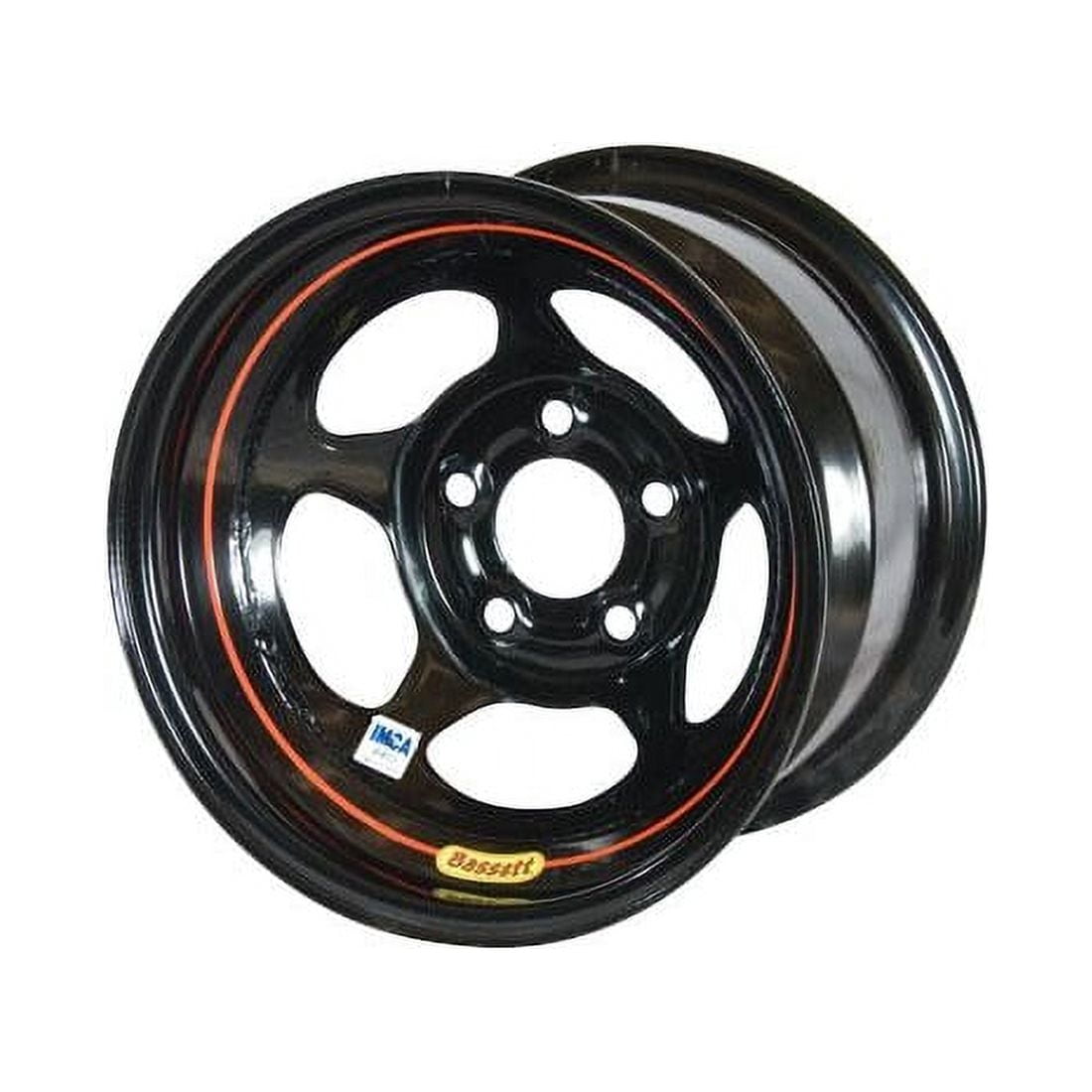 Bassett 58AC2I 15X8 Inertia 5 on 4.75 2 In Backspace IMCA Black Wheel