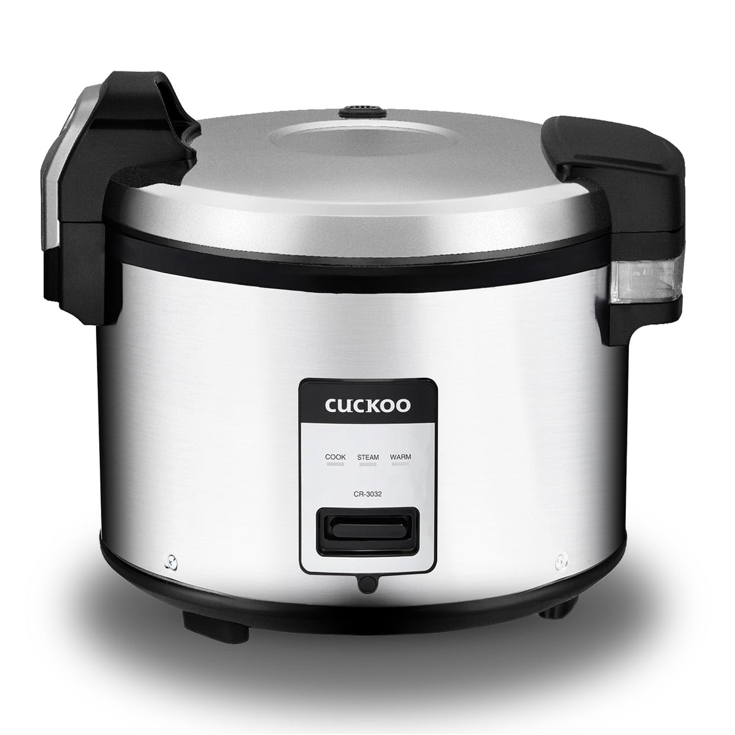 Cuckoo Stainless Steel Rice Cooker 60 Cups Cooked Warmer with Nonstick Pot Easy Switch Start Silver/Black (CR-3032)