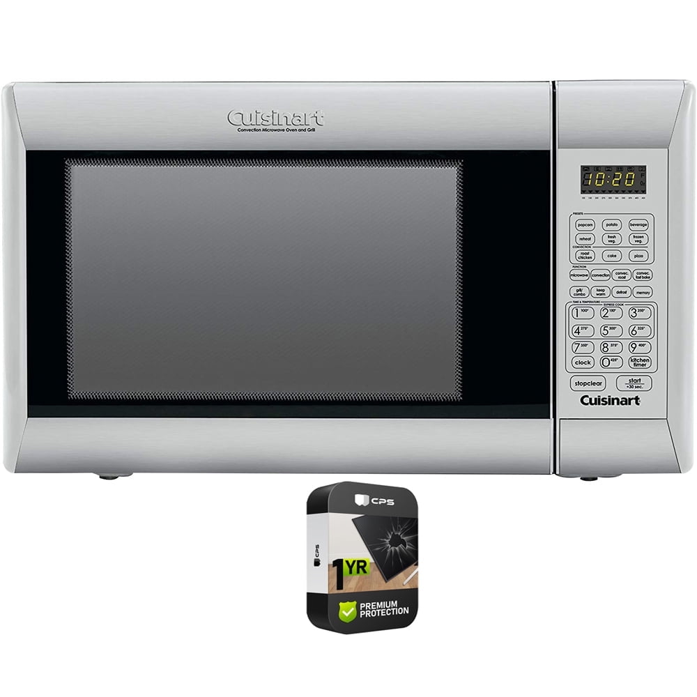 Cuisinart CMW-200 Convection Microwave Oven with Grill 1.2 Cu Ft Brushed Stainless Bundle with 1 YR CPS Enhanced Protection Pack