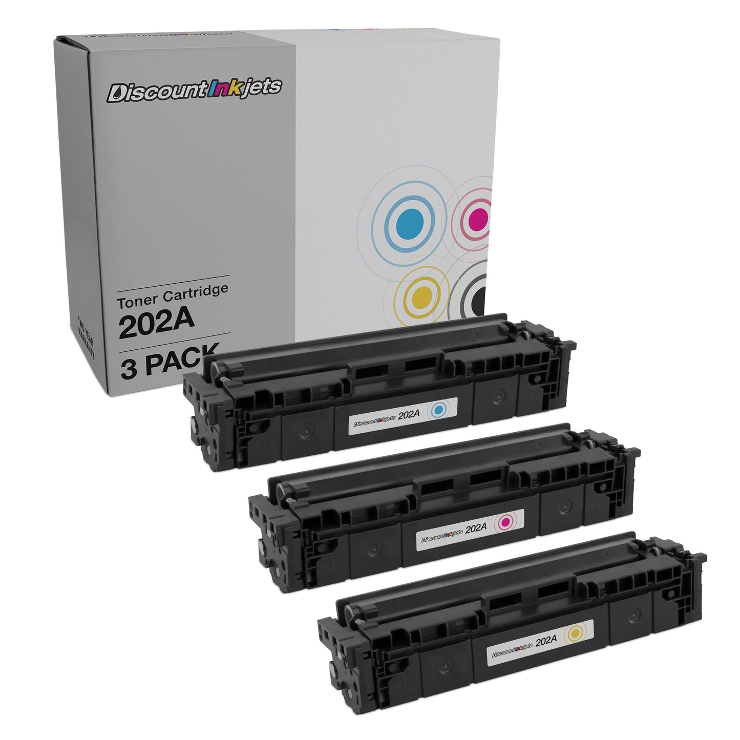 DI Toner Cartridges for HP 202A (Cyan Magenta Yellow) Color LaserJet M254dw Compatible with HP Color LaserJet M254dw, M281cdw, M281dw, M281fdw