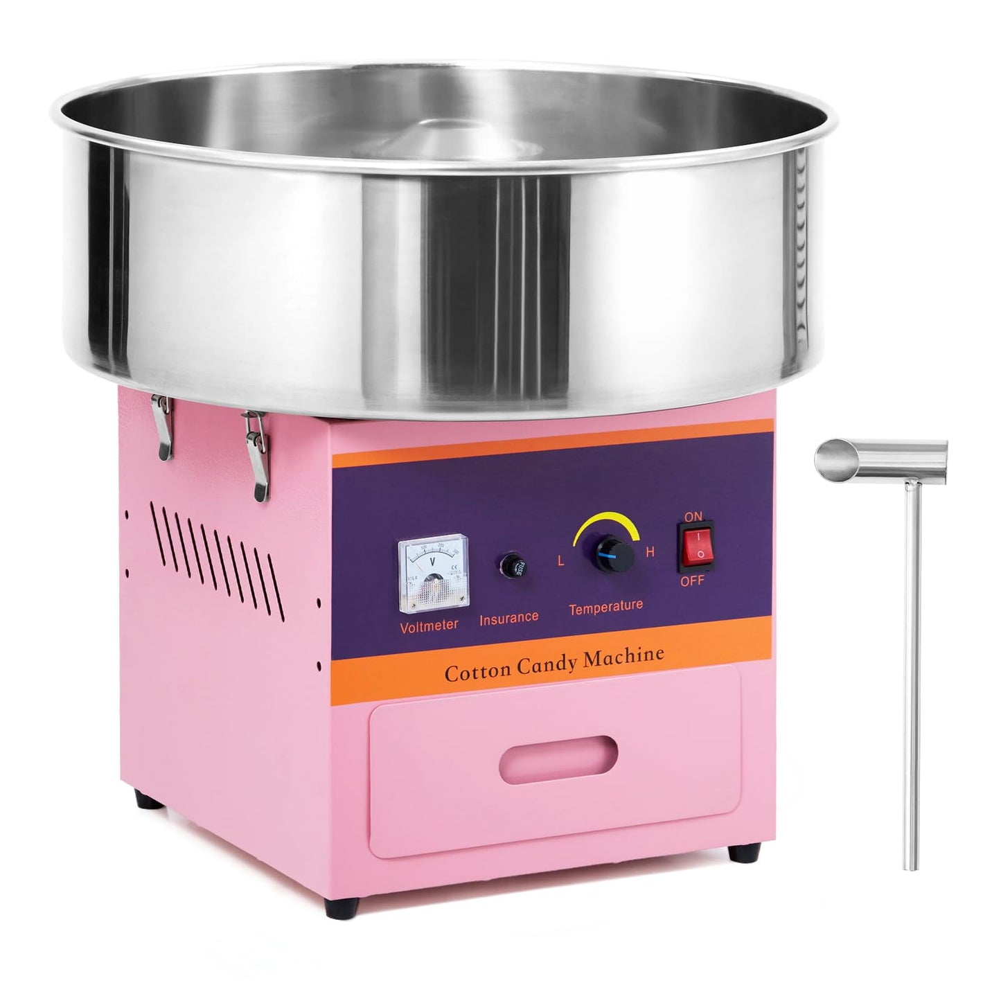 Faitaliicy Commercial Cotton Candy Machine 1000W Candy Floss Maker With Stainless Steel Bowl Sugar Scoop And Storage Drawer Perfect Easy & Safe To Use For Home Party Birthday Festival