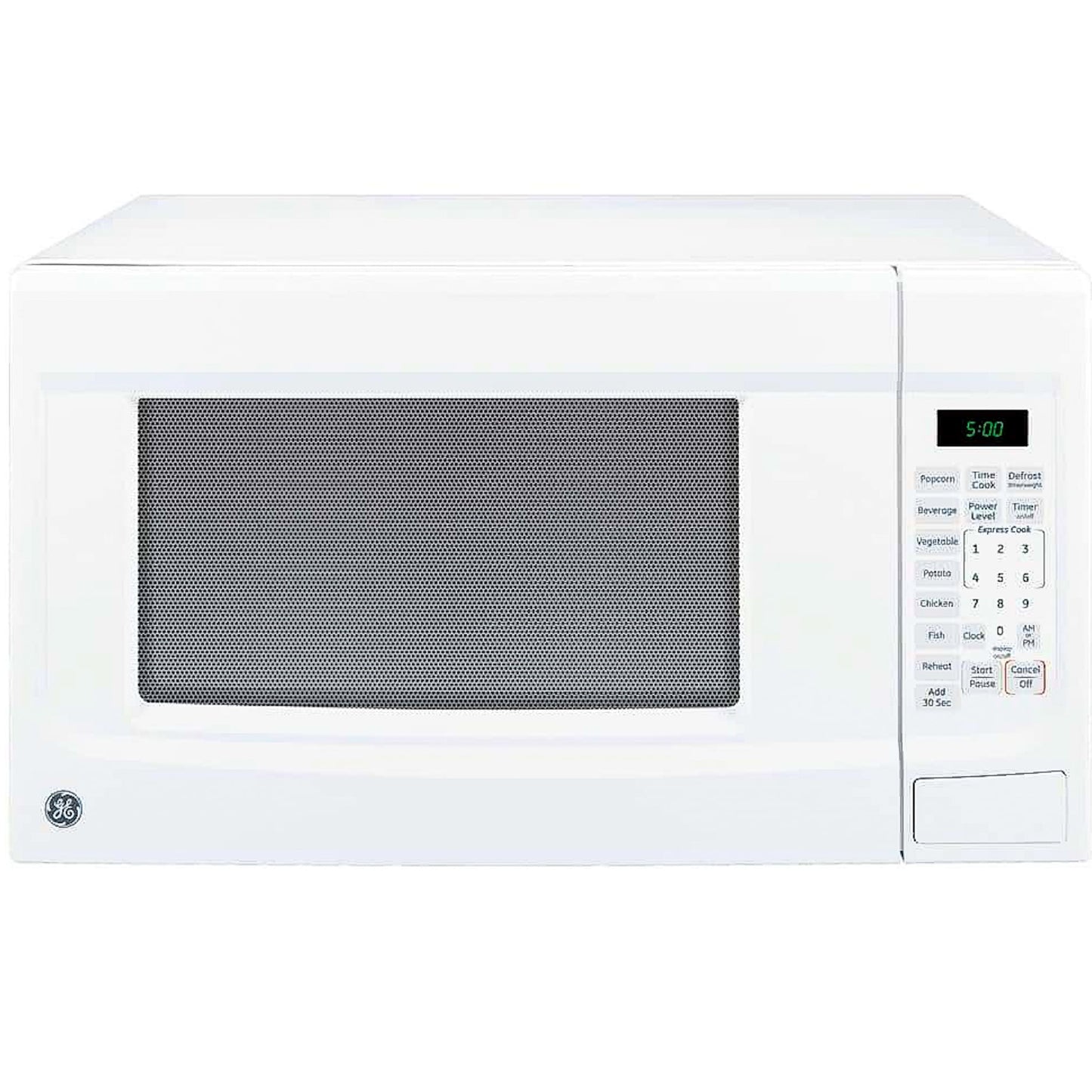GE 1.4 cu. ft. Countertop Microwave Oven, 1100-Watt with Sensor Cook, Defrost, Turntable, One-Touch Controls, White