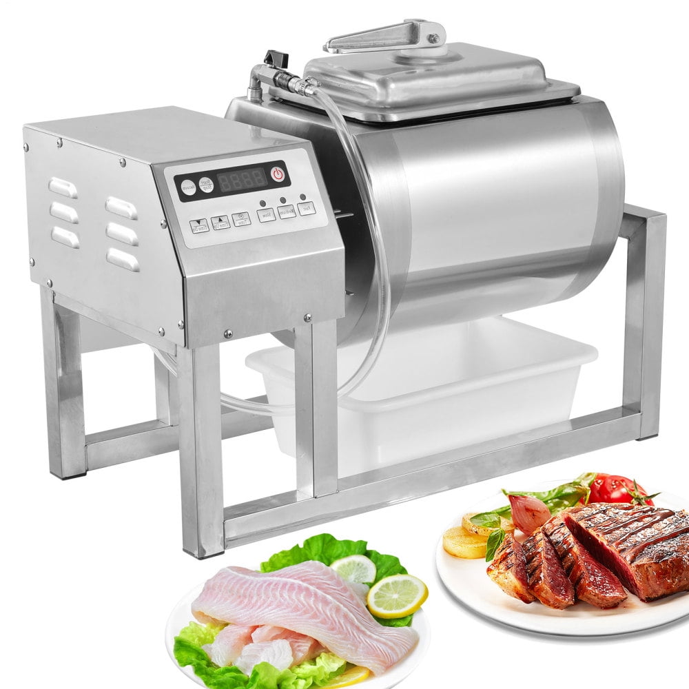 Heavy-Duty 18L Meat Curing Machine, Vacuum Tumbler with Food-Grade Stainless Steel Design for Catering Services