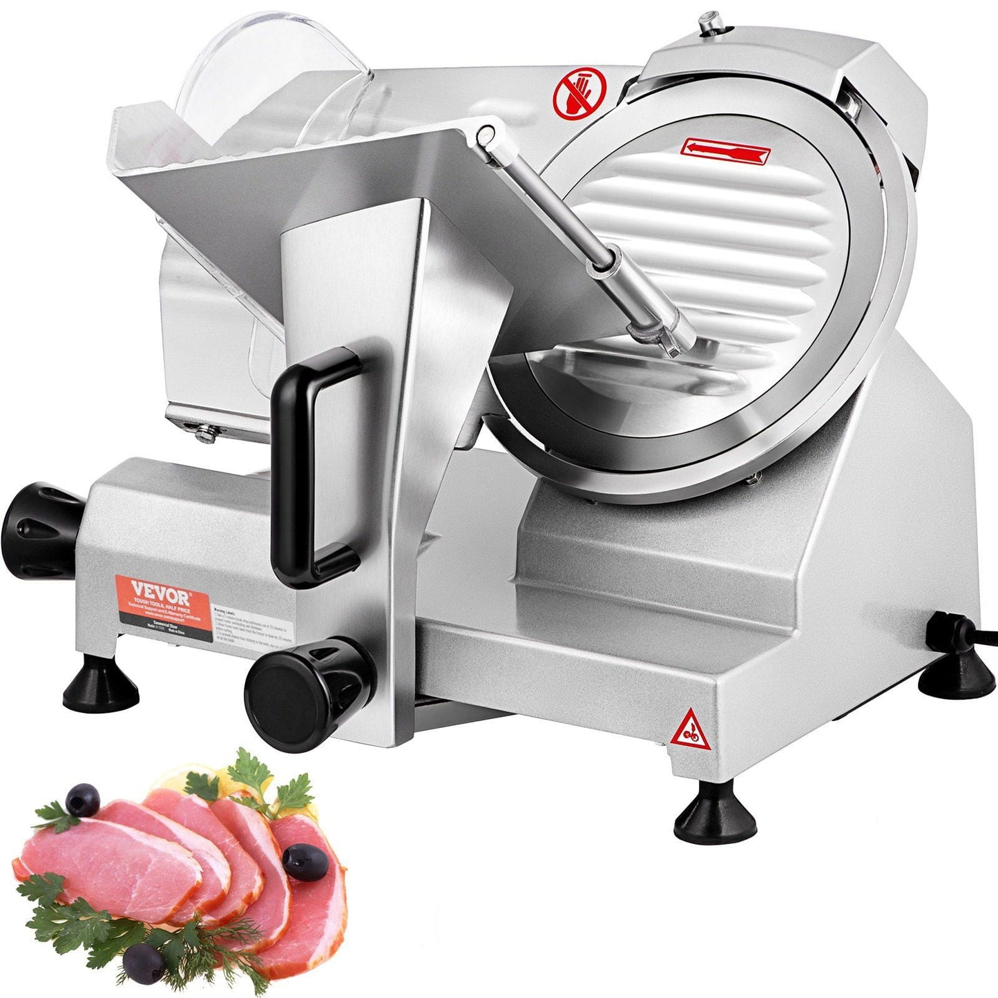 Heavy Duty 8 Inch Meat Slicer 200W, Commercial Electric Deli Slicer with Precision Adjustable Thickness (0-12mm), Ideal for Cheese, Bacon & Roast Beef