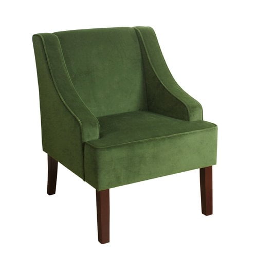 HomePop Velvet Swoop Arm Accent Chair