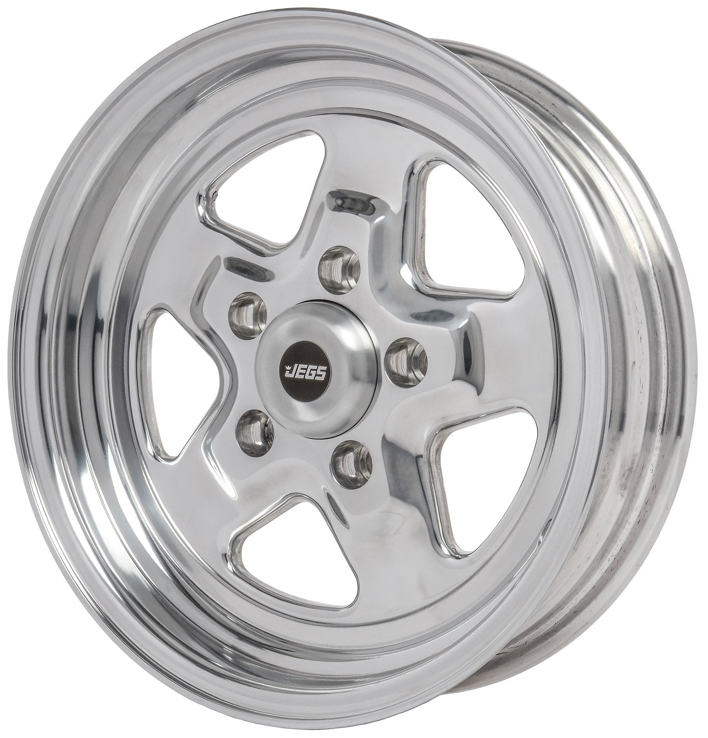 JEGS 66052 Sport Star 5-Spoke Wheel Size: 15 x 4 Bolt Pattern: 5 x 4.50 Back Spa