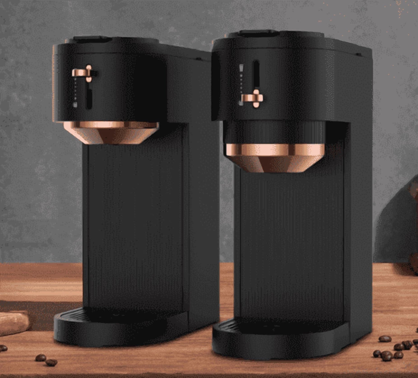 Single Serve Coffee Maker with 420ml Water Tank, One-Touch Operation, Matte Black Design