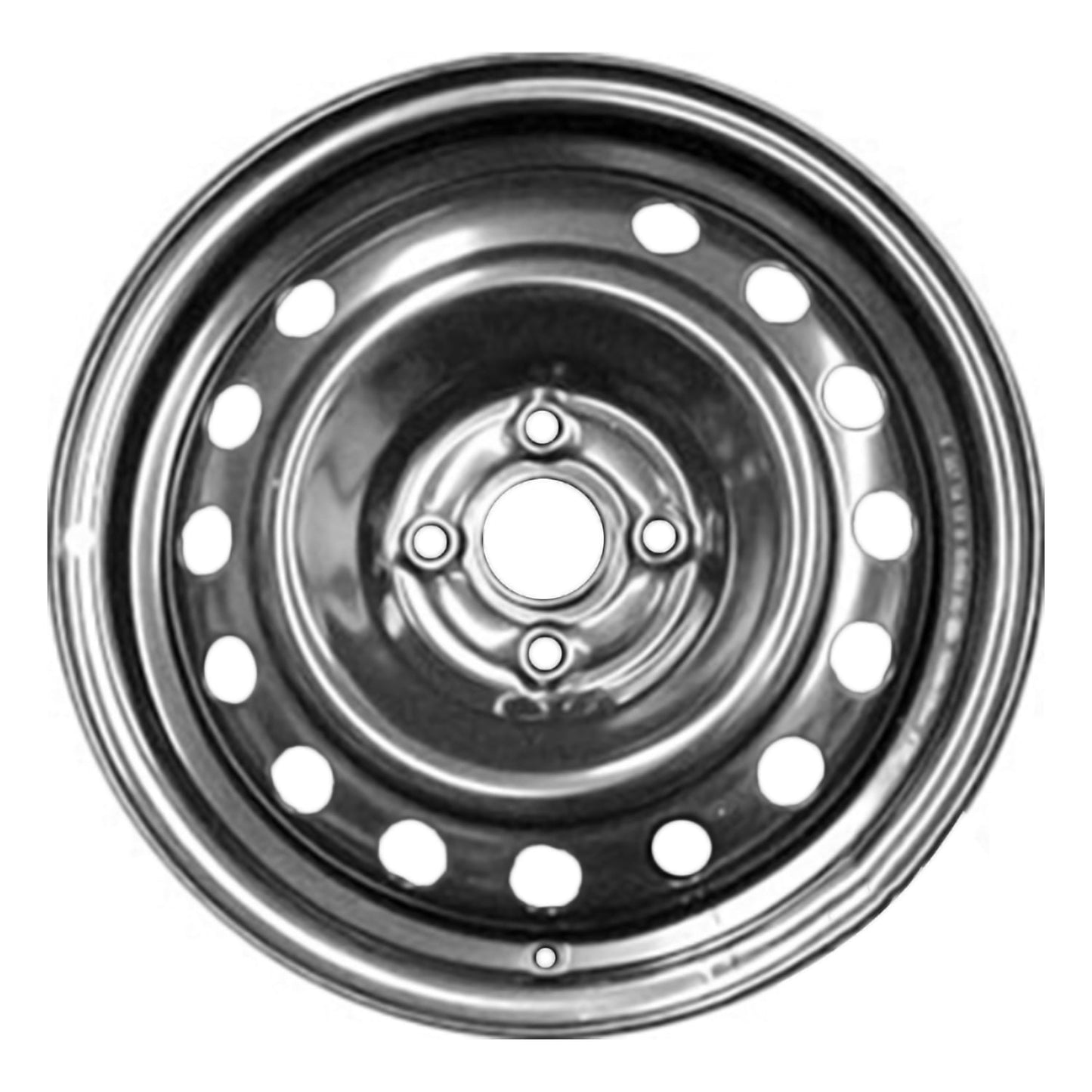 Remanufactured Painted Black Steel Wheel 15 x 5.5 fits 2012-2015 Kia Rio