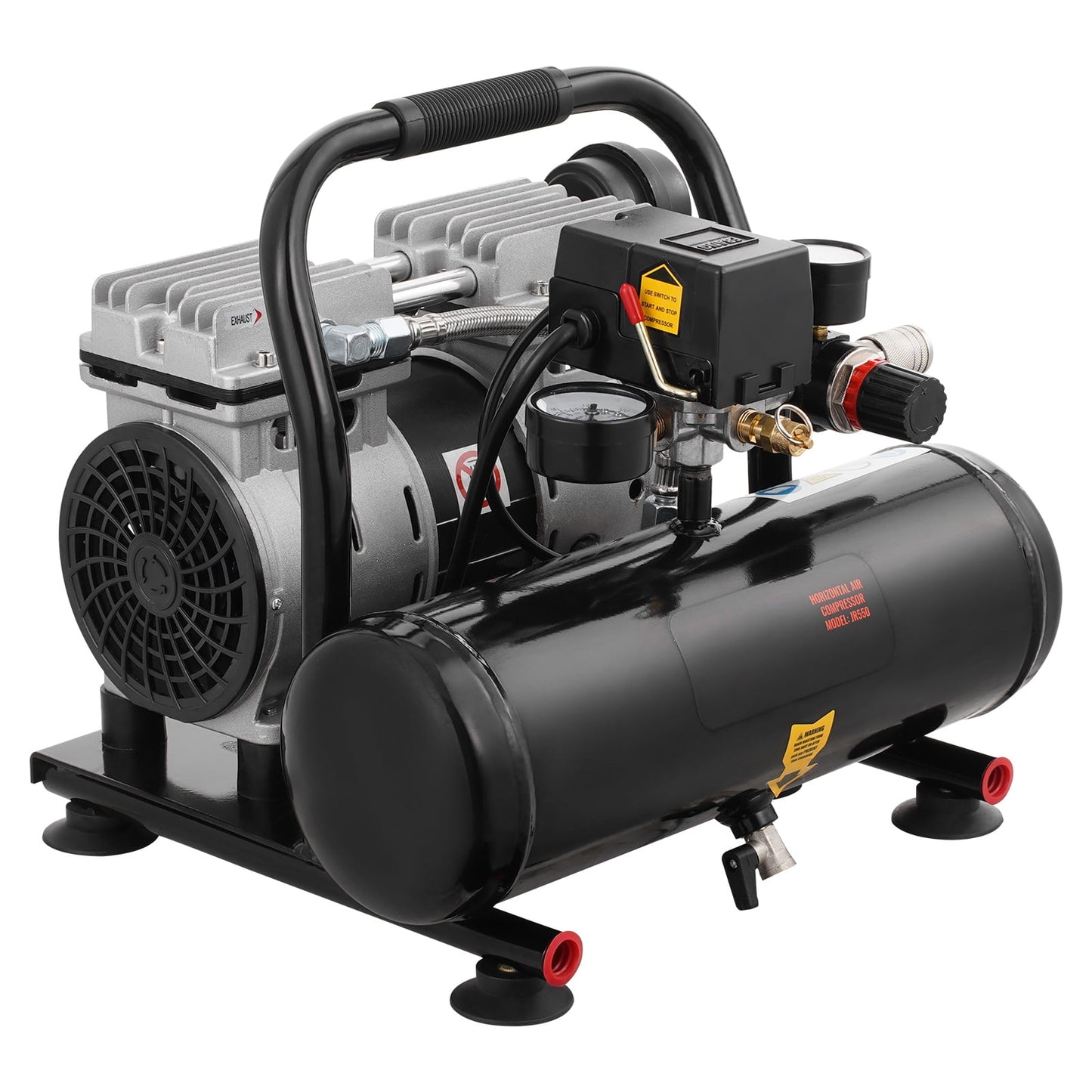 KFFKFF Air Compressor with 1 Gallon Steel Tank, 1HP, 1.5 CFM at 90PSI & Max Pressure of 120PSI, Oil-Free Operation, 78dB Low Noise Level, Ideal for Automotive Maintenance, Tire Inflation