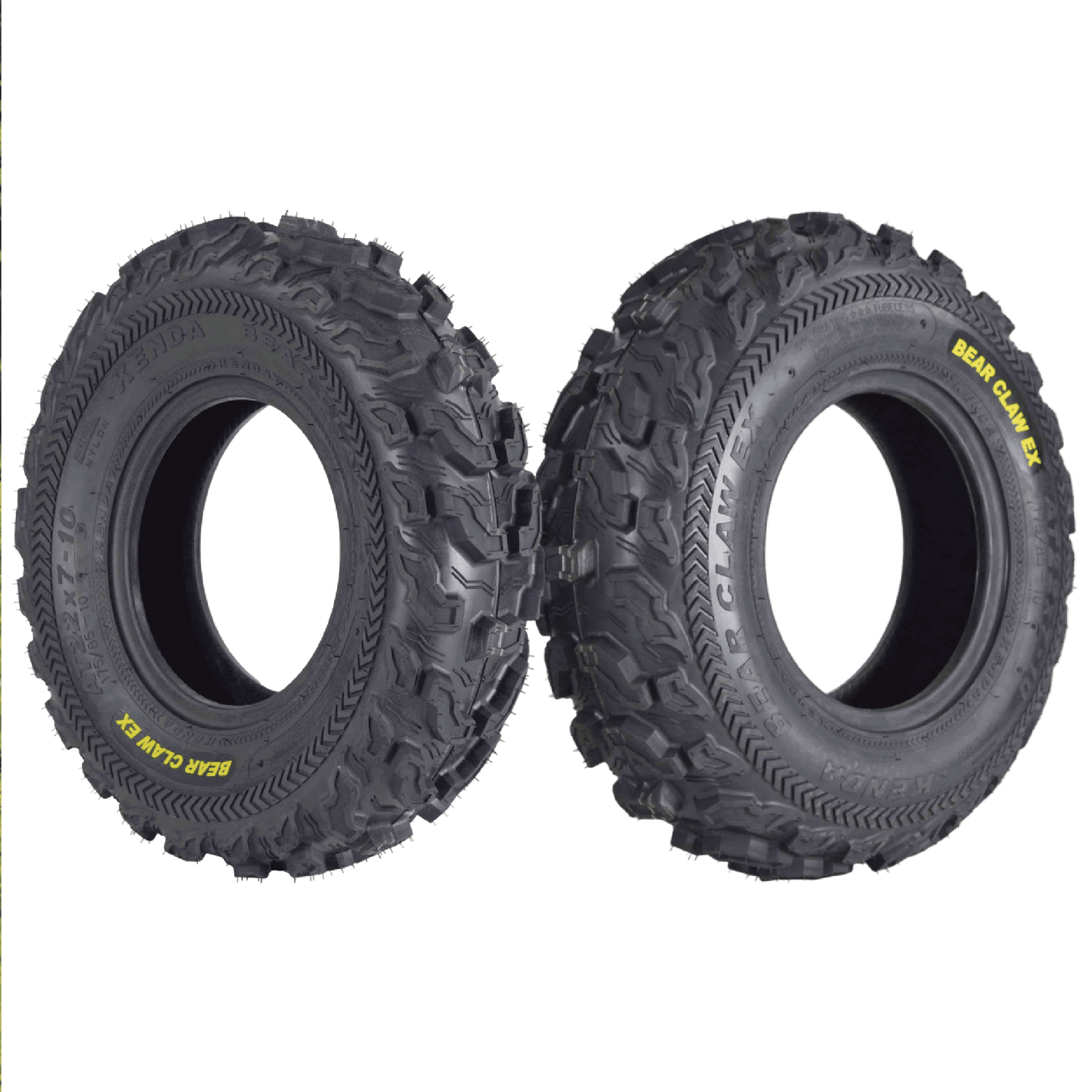 Kenda Bear Claw EX K573 22x7-10 Front 6 PLY ATV Tires Bearclaw 22x7x10 (2 Pack)