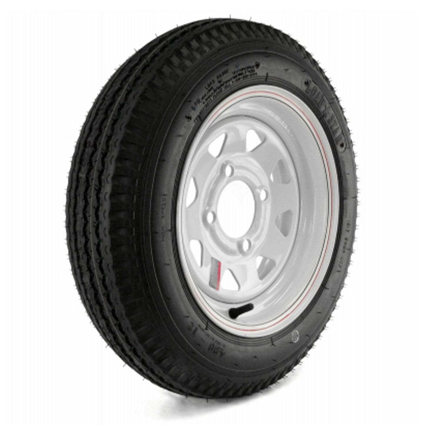 Kenda Loadstar 480-12 LRC Utility Trailer Tire & 4-Hole Custom Spoke Wheel