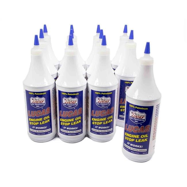 Lucas Oil 10278 Engine Oil Stop Leak, 12 x 1 qt.