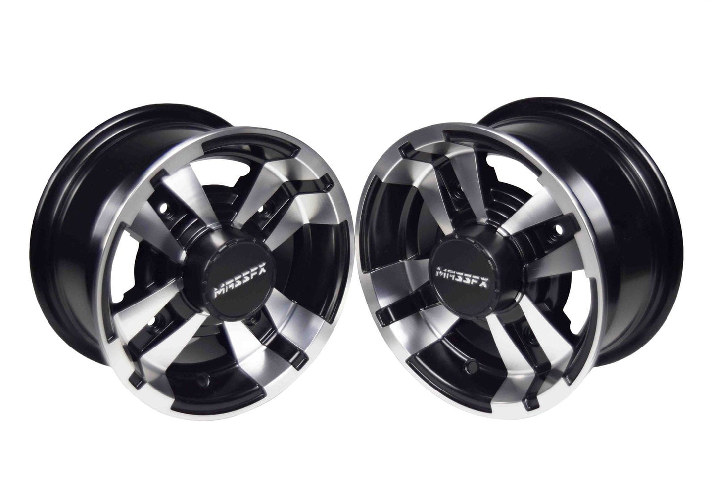 MASSFX MX1054156YM 10x5 4/156 Machined 10" ATV Rim Front Wheel (2 Pack)