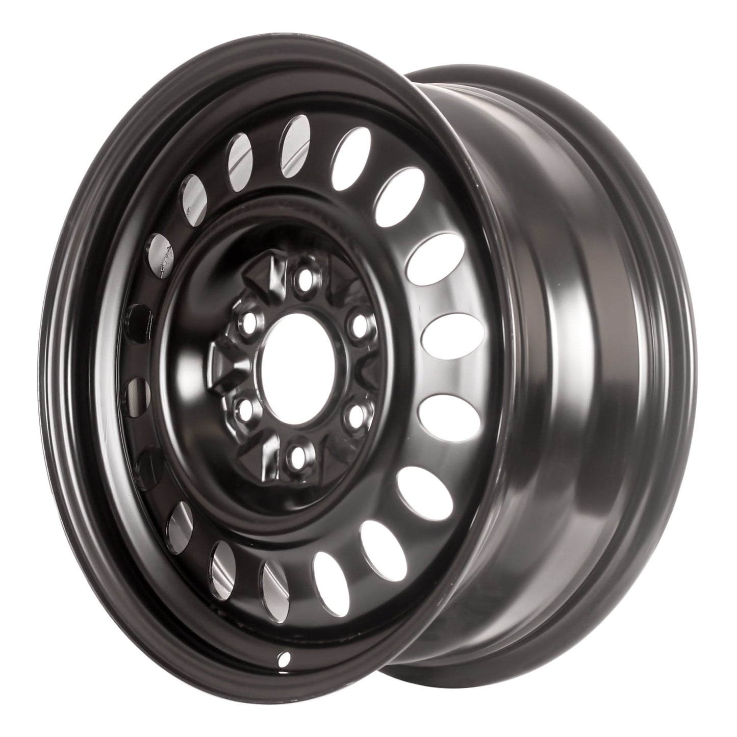 New Aftermarket Painted Black Steel Wheel 17 x 7 8095934050 18 Slot Style fits 2004-2007 Buick Rainier