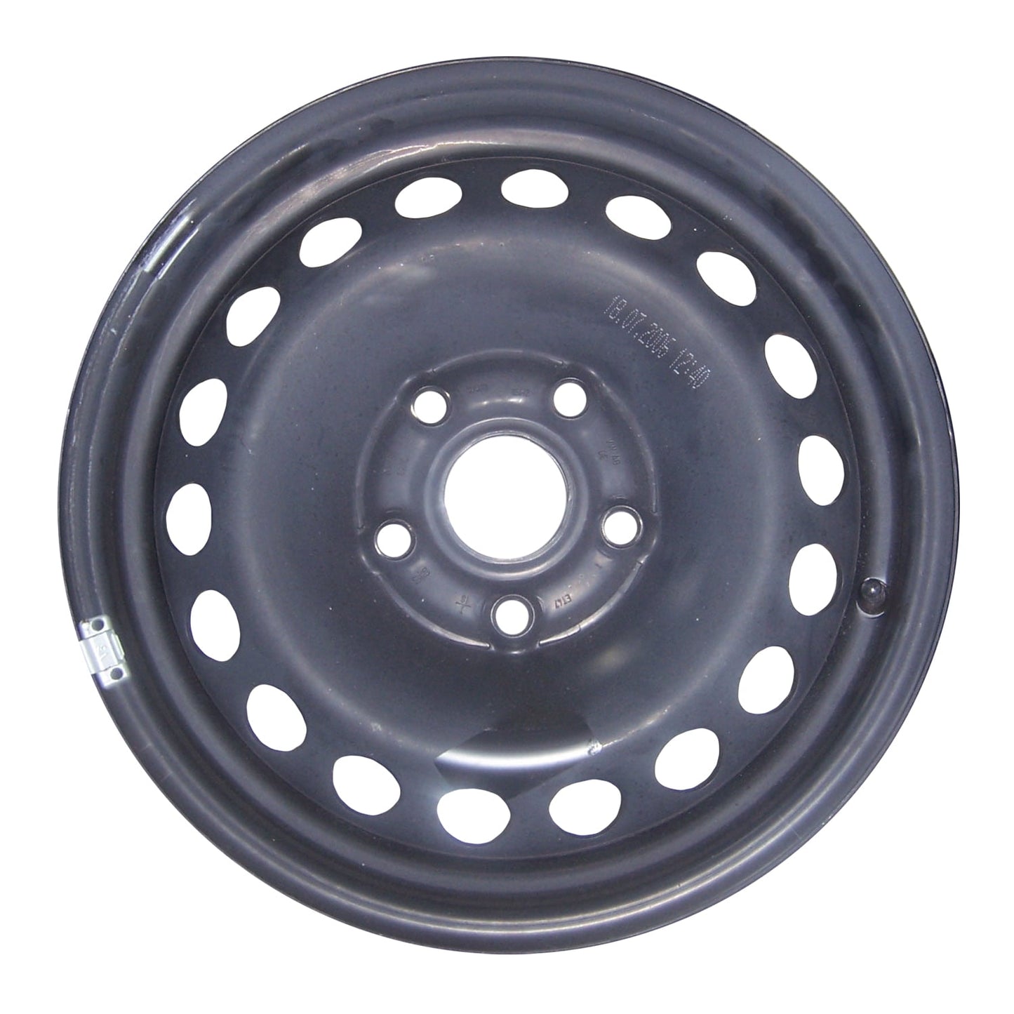 Remanufactured Painted Black Steel Wheel 15 x 6 1K0601027C03C fits 2006-2009 Volkswagen Rabbit