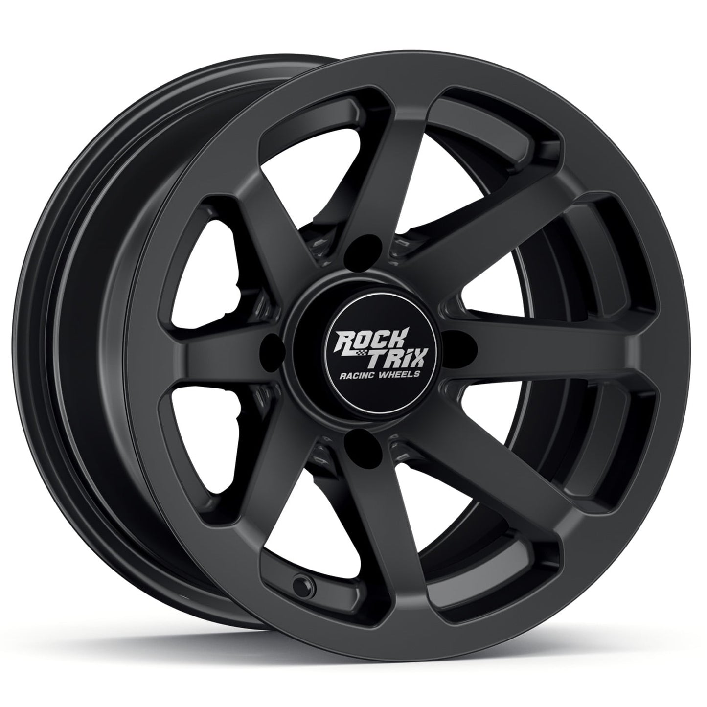 RockTrix RT102 12in ATV Wheel 4x110 Rim, 12x7, 2+5 Offset, For ATV UTV with IRS (Independent Rear Suspension), Compatible with Bombardier Honda Kawasaki Yamaha Suzuki 4/110