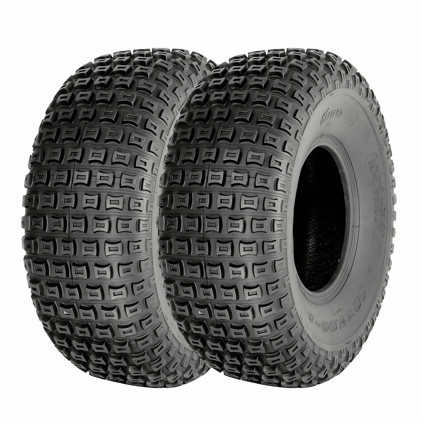 Scuff Guard Premium Set Of 2 20x7-8 ATV Tires 4Ply Heavy Duty 20x7x8 Tubeless Replacement