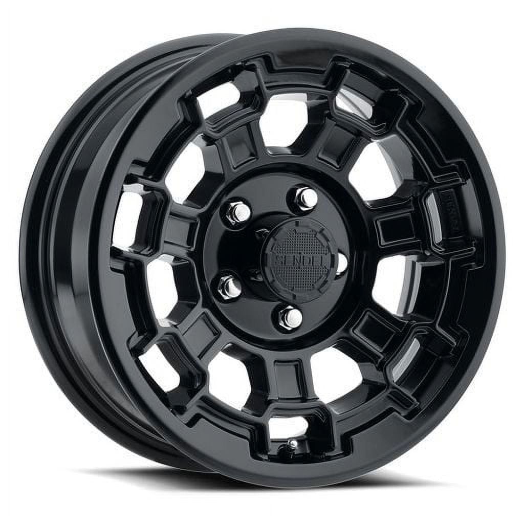 Sendel T18 14" 5-Lug Boat Camper RV Trailer Wheel Rim Gloss Black (QTY 1)