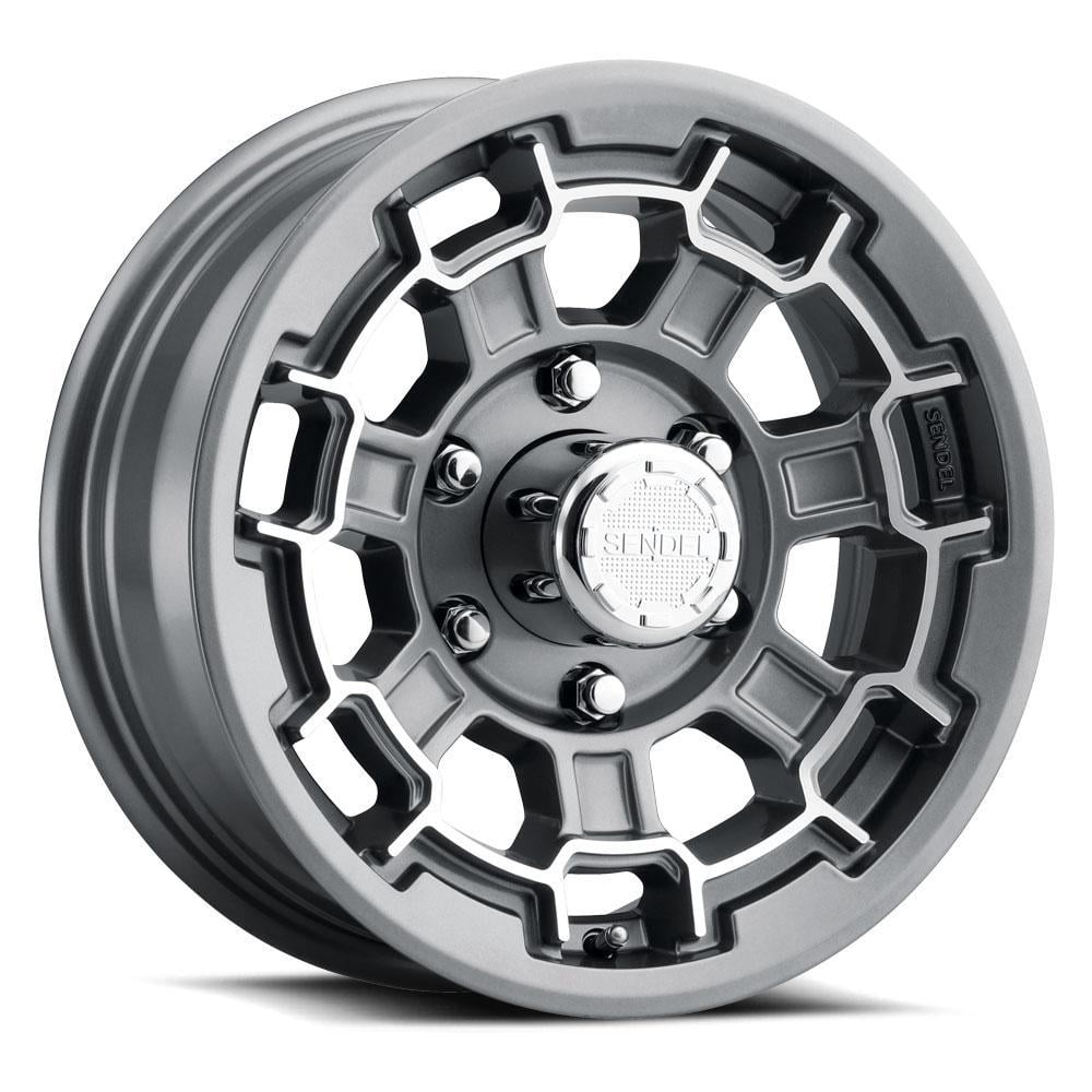 Sendel T18 16" 6-Lug Boat Camper RV Trailer Wheel Rim Gray Machined (QTY 1)