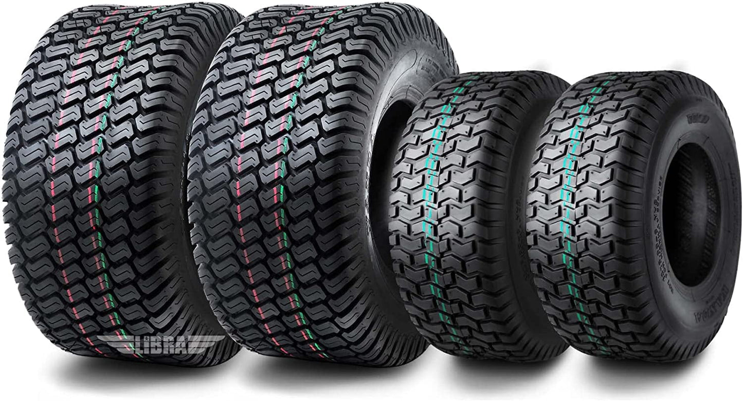 Set 4 WANDA Lawn Mower Turf Tires 13x5-6 Front & 18x7.5-8 Rear /4PR -13106/13027