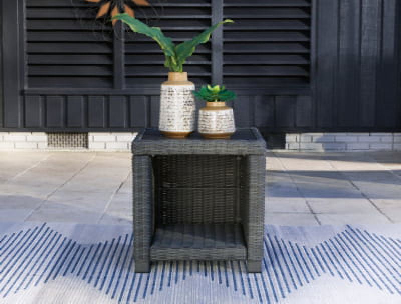 Signature Design by Ashley Casual Elite Park Outdoor End Table Gray