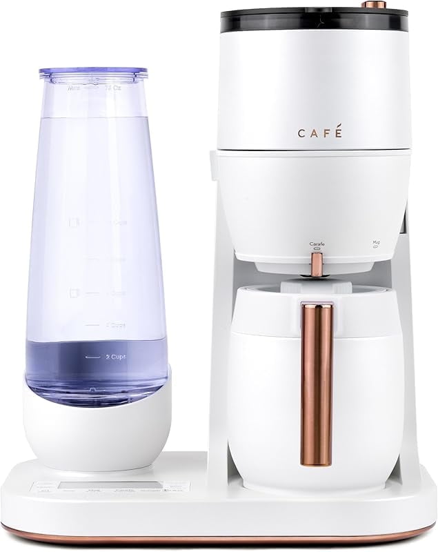 Specialty Grind and Brew Coffee Maker, Single-Serve to 10-Cup Thermal Carafe, with Built-In Grinder & Removable 75oz Water Reservoir, WiFi & Smart Connected, SCA Certified, Matte White