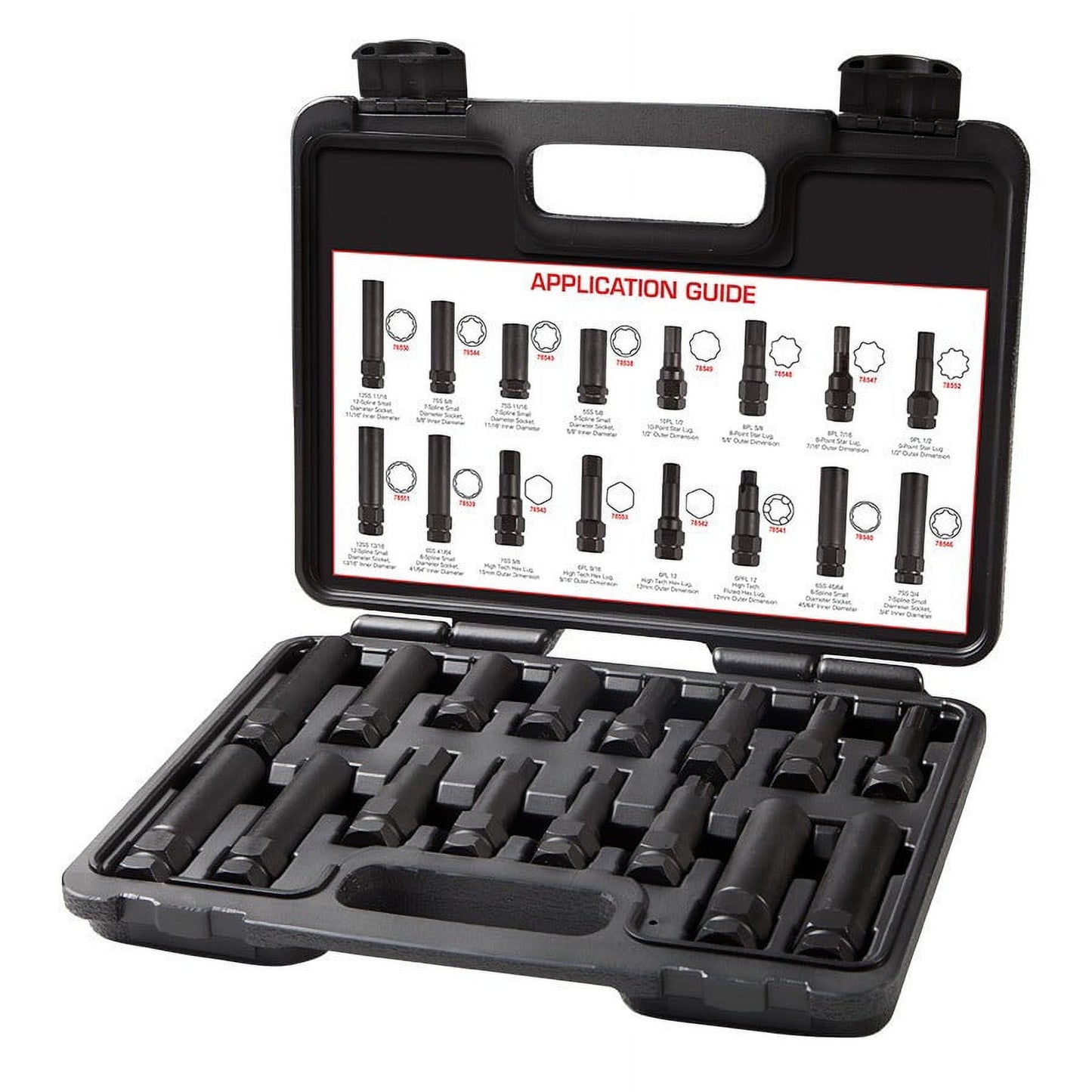 Steelman 78537 16-Piece SAE/Metric Locking Lug Nut Master Key Set