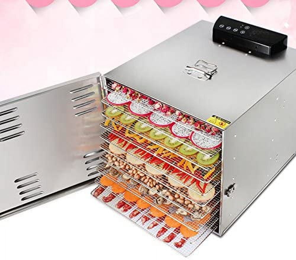 Techtongda Food DEHYDRATOR with Stainless Steel DEHYDRATOR with Touch Digital Temperature Control PET Food Dryer Machine 10 Layer