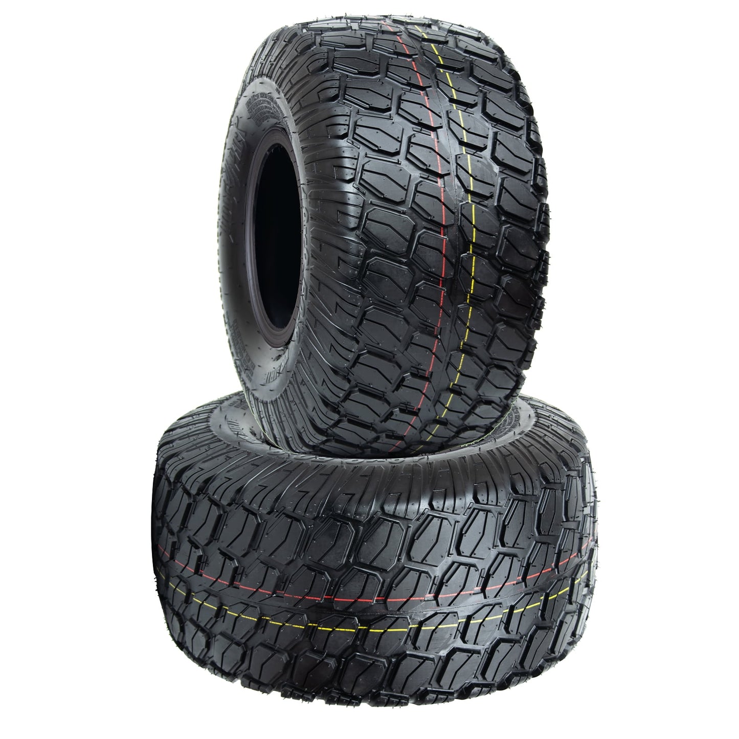WOLF PACK 20x10-8 Lawn Mower Tires, Turf Saver Lawn & Garden Tires for Craftsman John Deere Dixon Walker Mower, 4 ply Tubeless, Set of 2