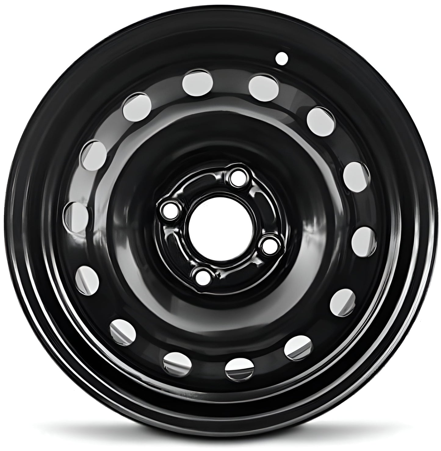 Wheel For 2011-2019 Ford Fiesta 2009-2011 Ford Focus 15 inch 4 Lug Black Steel Rim Fits R15 Tire