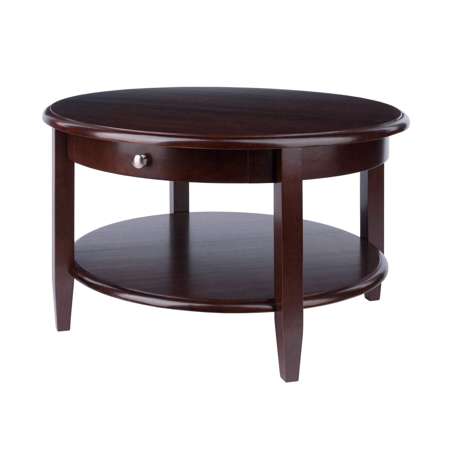 Winsome Concord Round Coffee Table, Walnut Finish