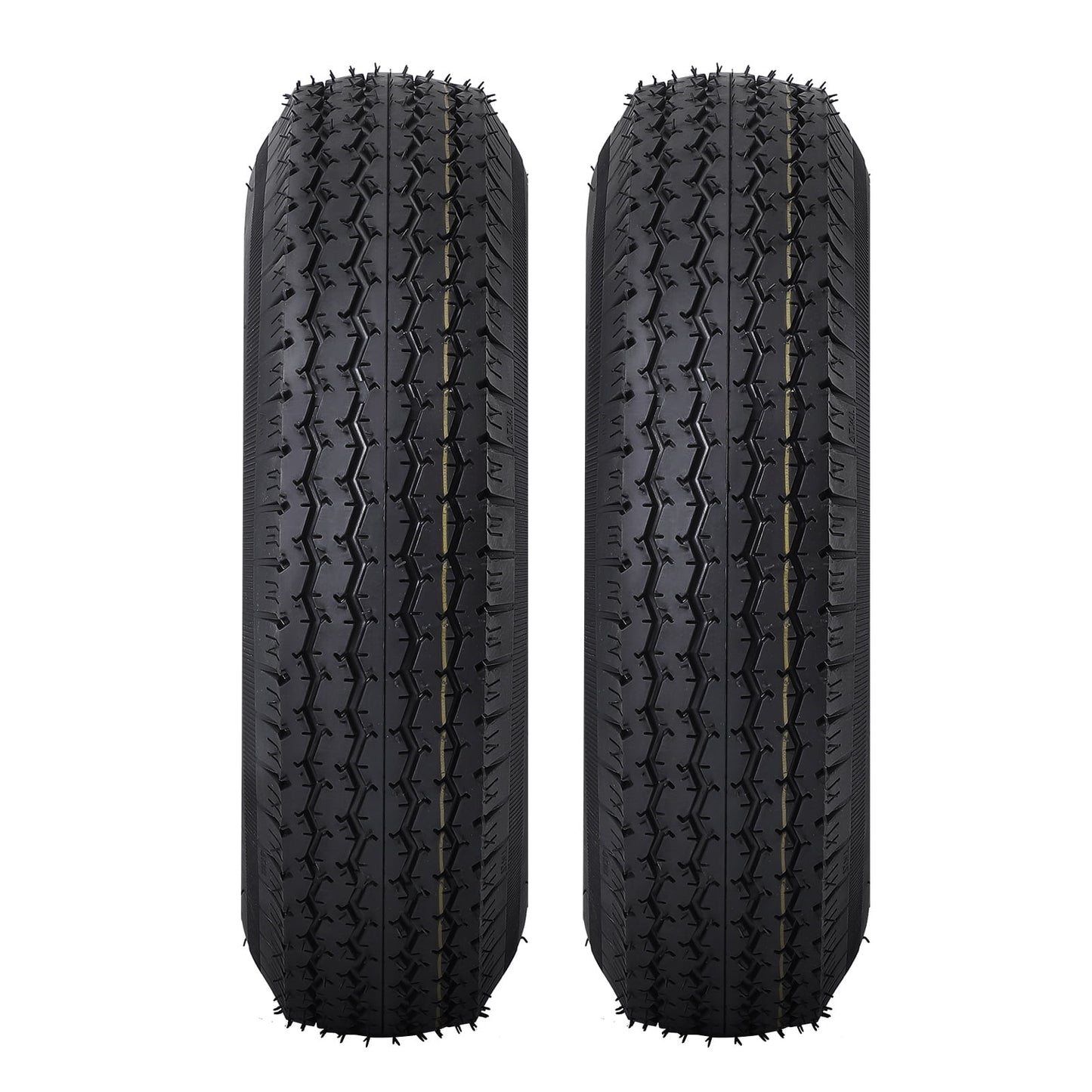 Yesurprise 5.30-12 5.30x12 530-12 5.30-12 Trailer Tires with 12'' Rims, 5 Lug on 4.5'', Load Range C, 6PR