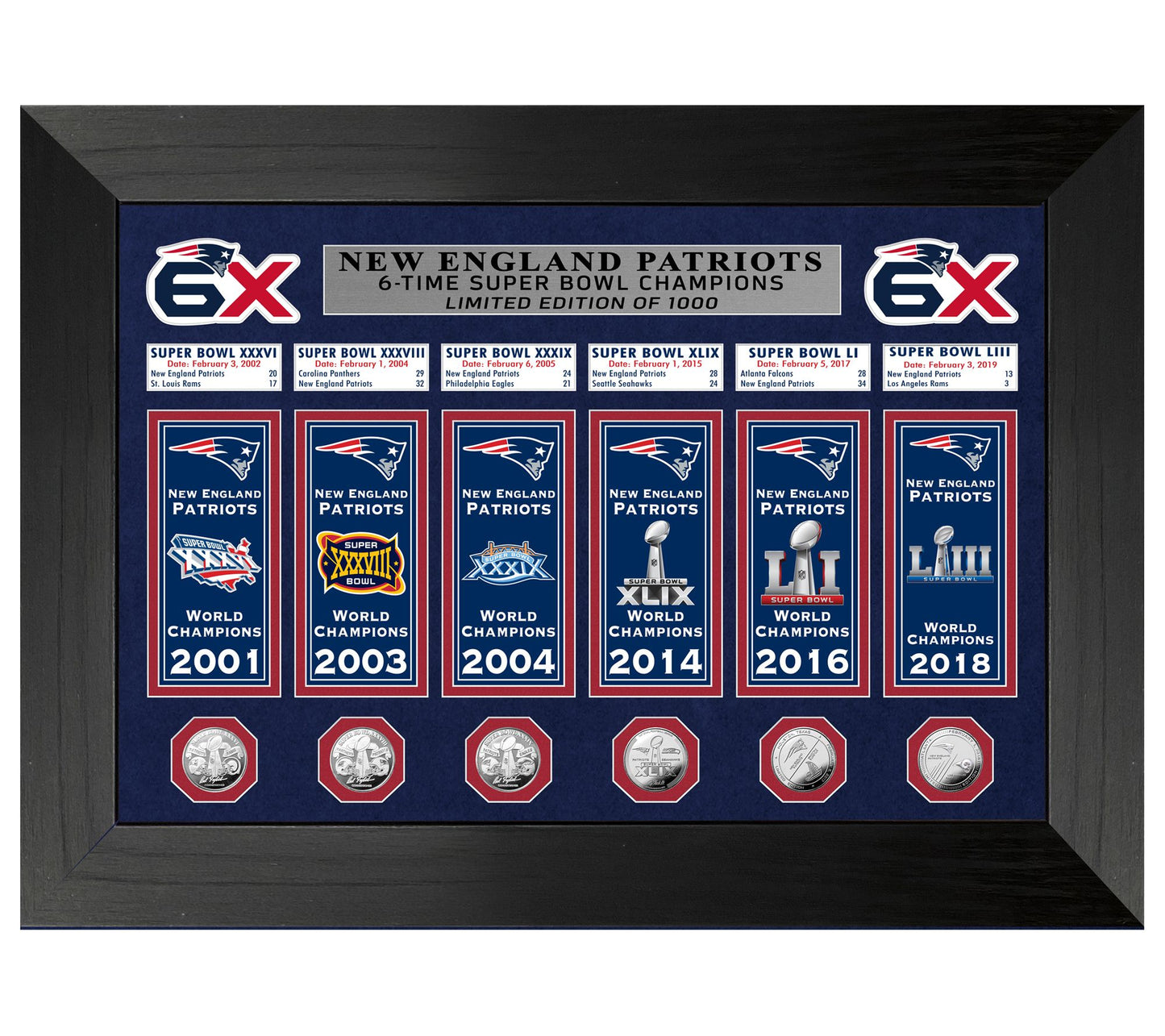 New England Patriots Champions Deluxe Banner Co llection Photo