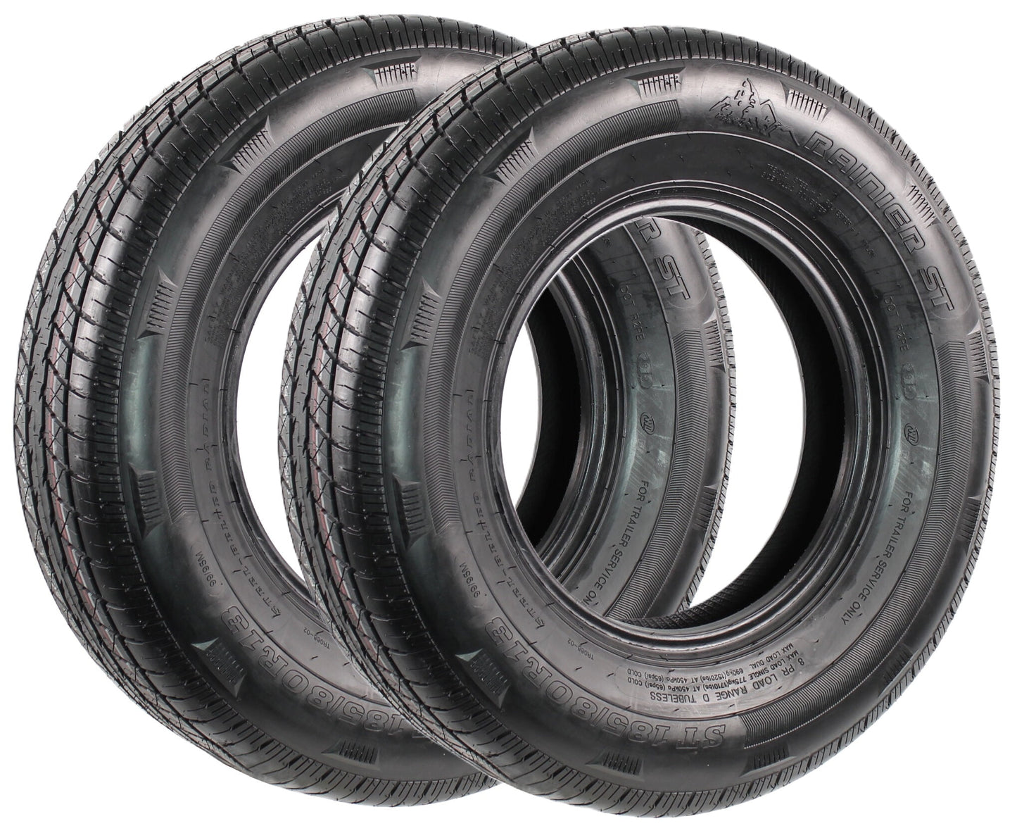 eCustomrim 2-Pack ST185/80R13 Steel Belted Radial Trailer Tire Load Range C 1480#