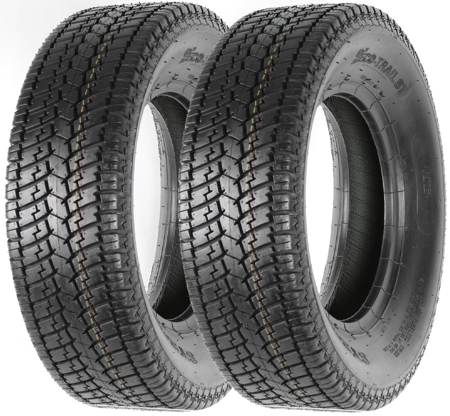 eCustomrim 2-Pk ST205/75D14 DEEP TREAD Trailer Tires Bias Ply Load C 1760# 205/75D 14 2 Year Warranty