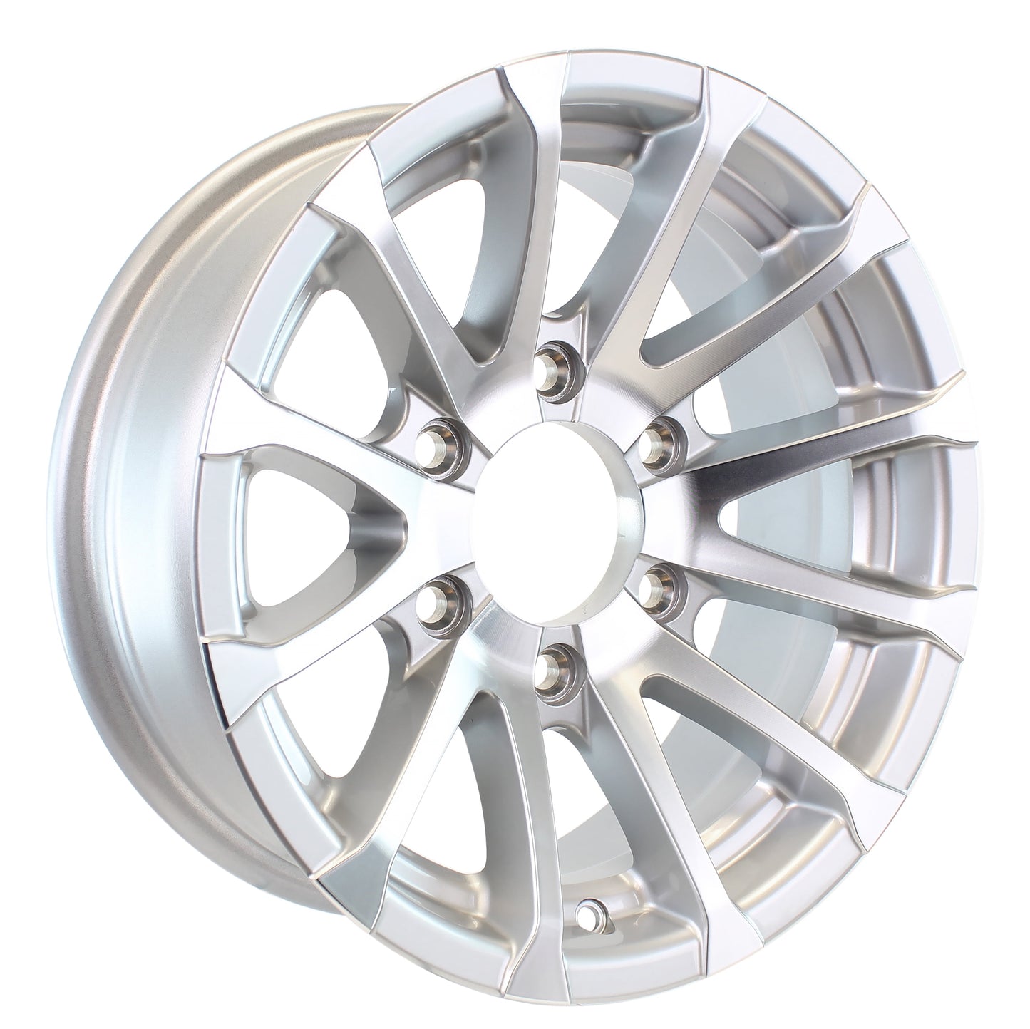 eCustomrim Aluminum Trailer Wheel 16X6 16 Inch Avalanche Style 6 Lug On 5.5" Center Rim