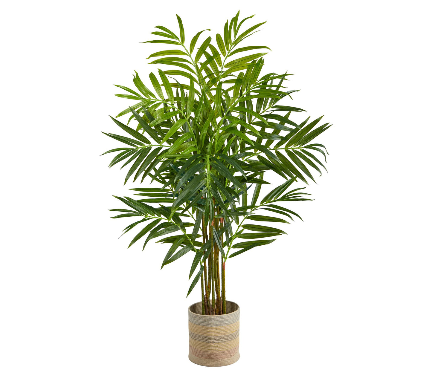 8' King Palm in Natural Cotton Multi Planter byNearly Natural