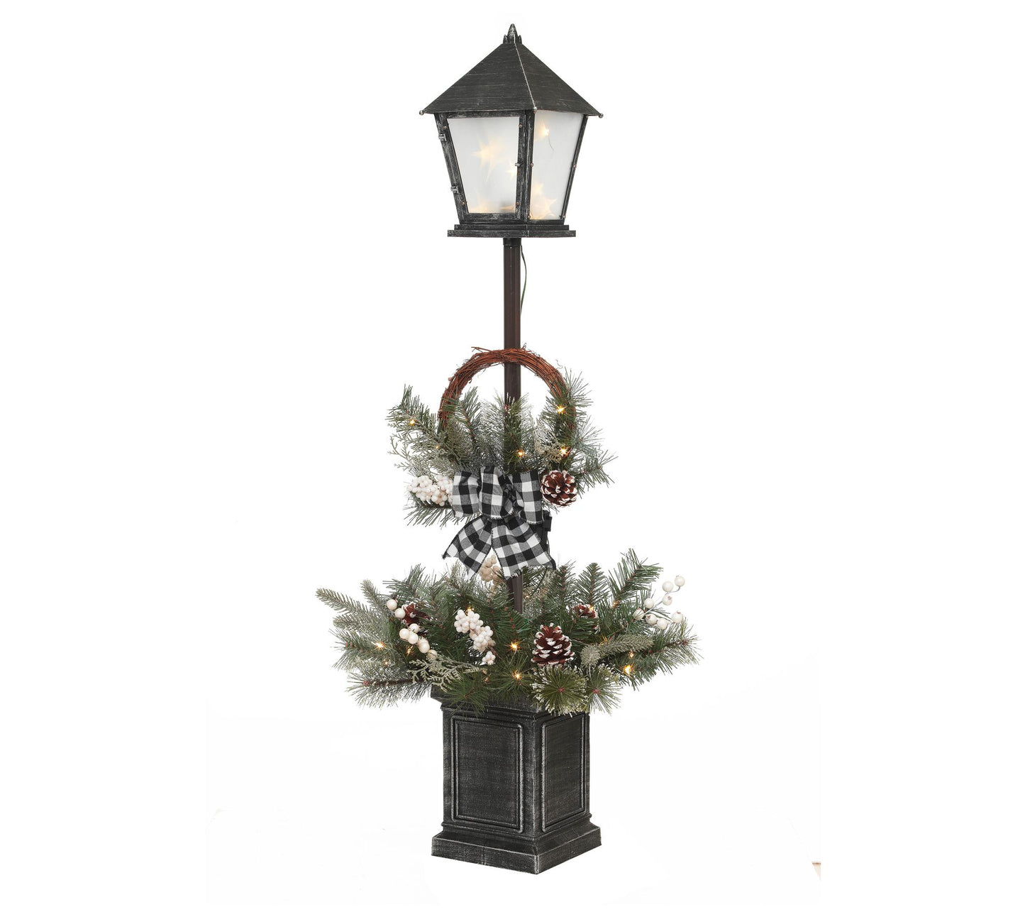 4ft Pine Lantern Pole Porch Tree with 40 Lightsby Gerson Co