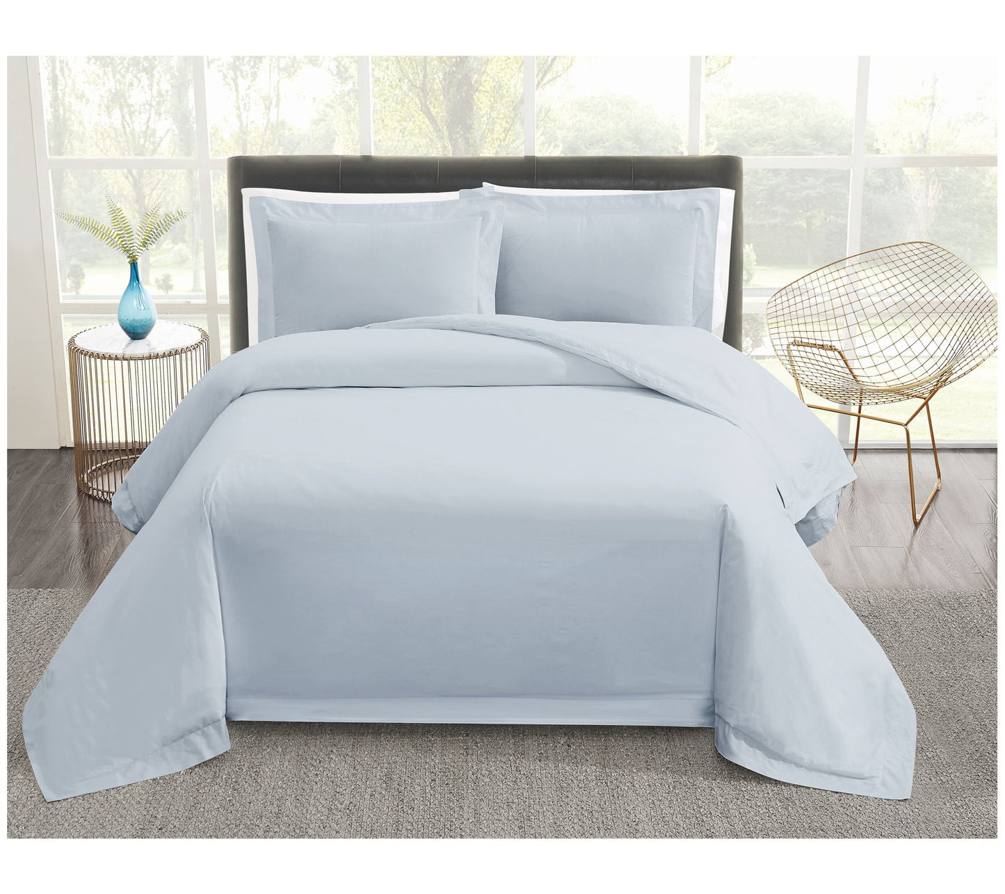 Vince Camuto 400TC Percale Full/Queen 3 Piece Duvet Set