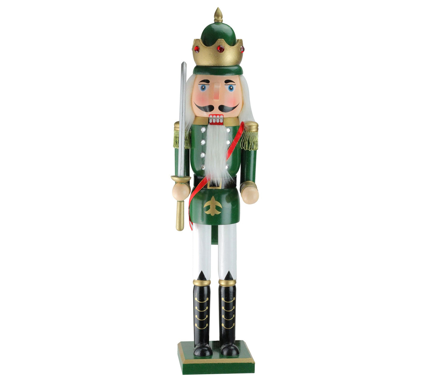 Northlight 24" Green and Gold Nutcracker King with Sword