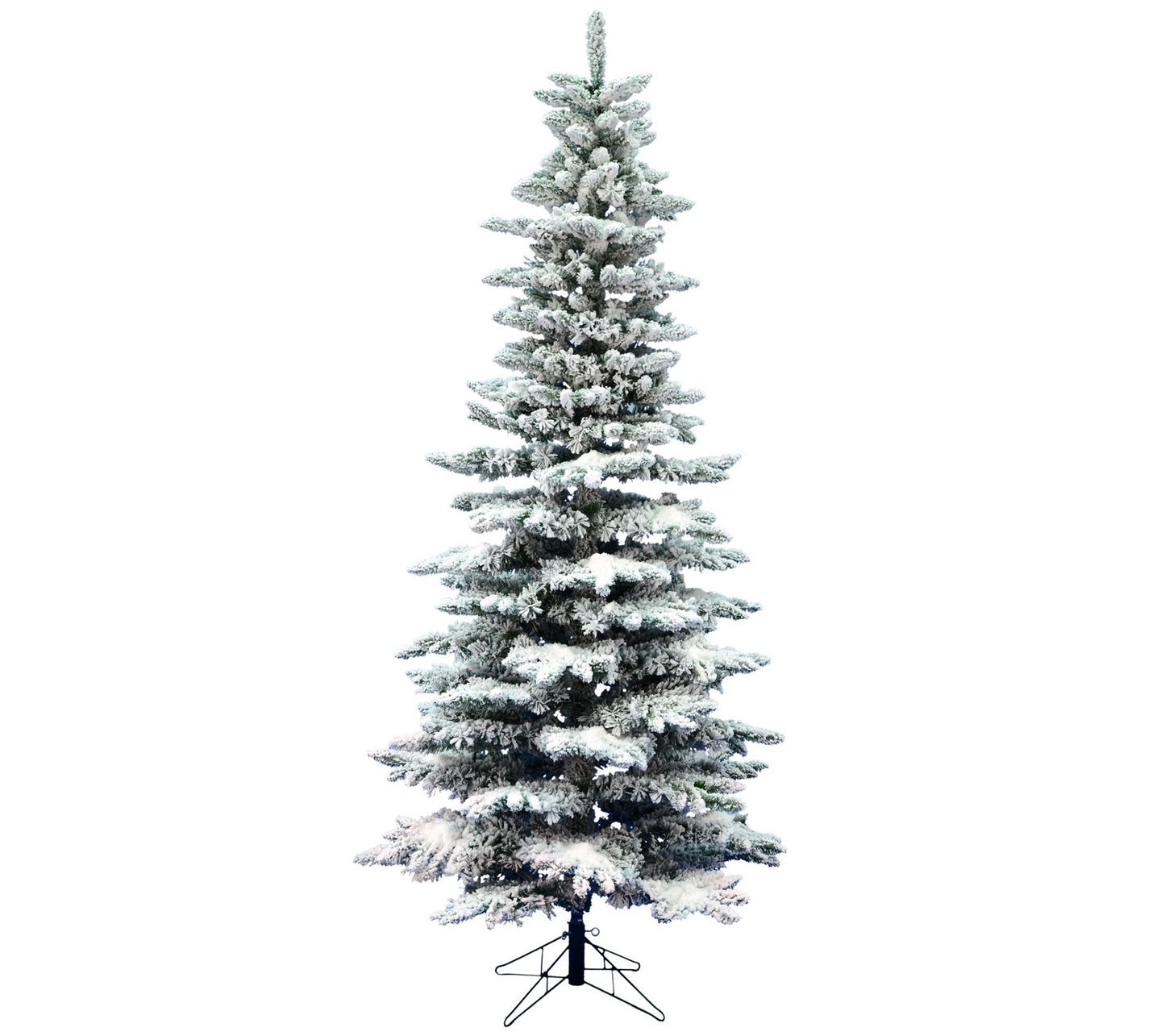 Vickerman Flocked Utica Fir Slim Artificial Chr istmas Tree U