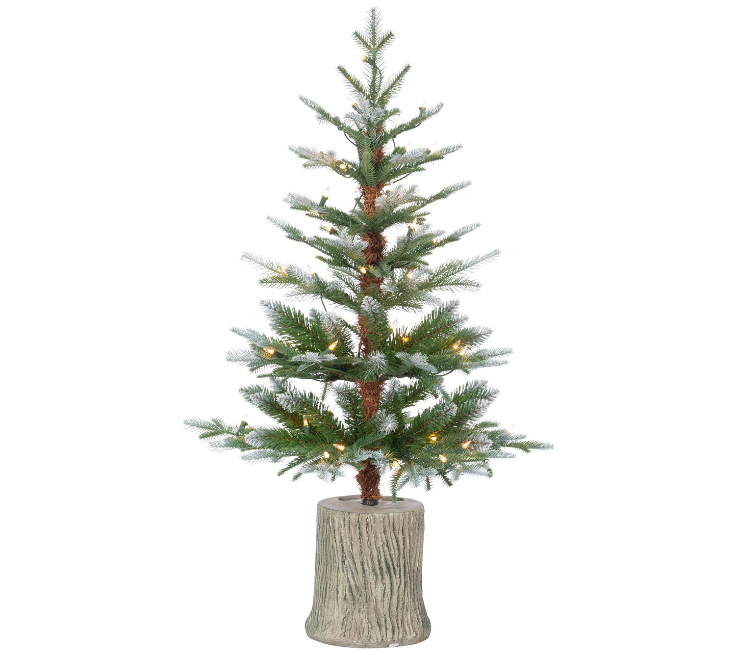 3-Ft High Potted Natural Cut Frosted Pine Tree by Sterling Co