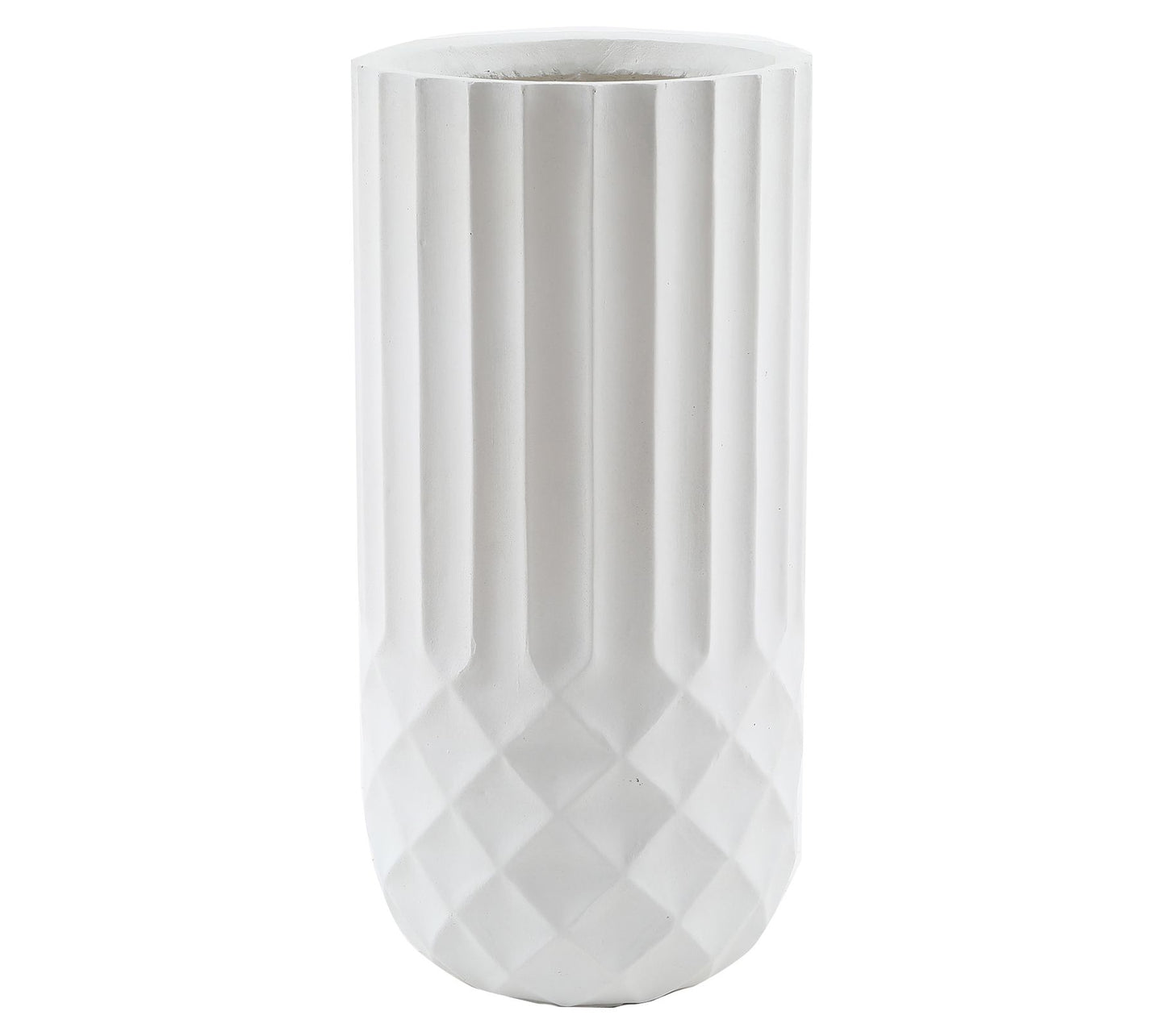 Luxen Home White 24.8"H Round MgO Planter