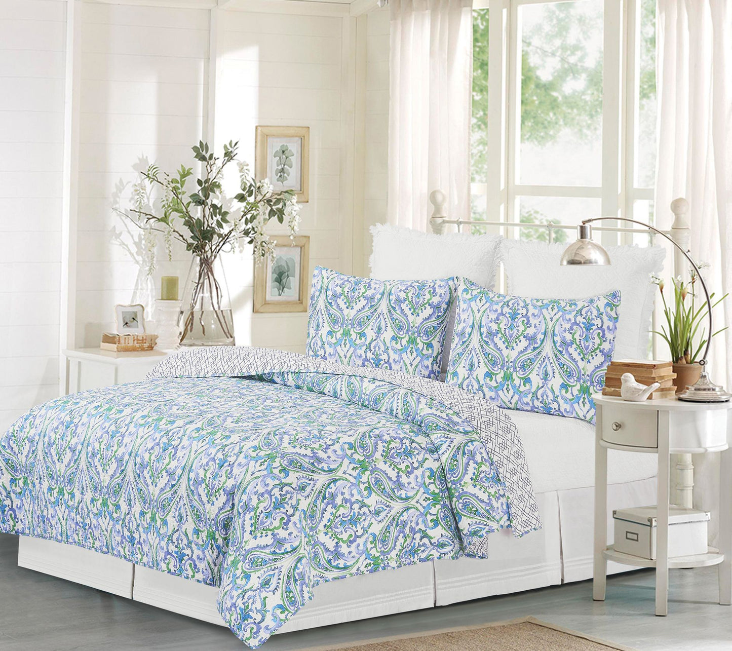 Juliet 3-Piece Cotton Full/Queen Quilt Set by Valerie